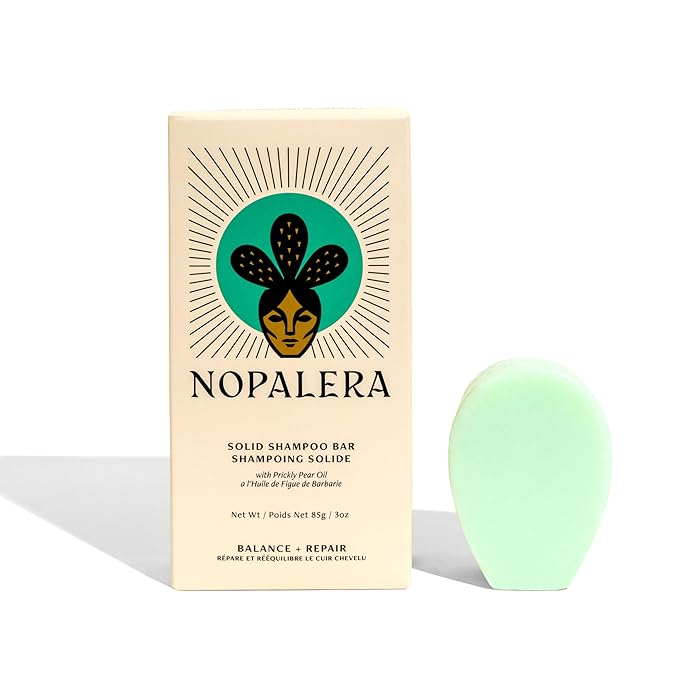 Nopalera Shampoo Bar - Balance and Repair, For Oily Hair, Color Safe, Paraben Free, Silicone & Sulfate Free, Made With Prickly Pear Oil (3.65 oz)