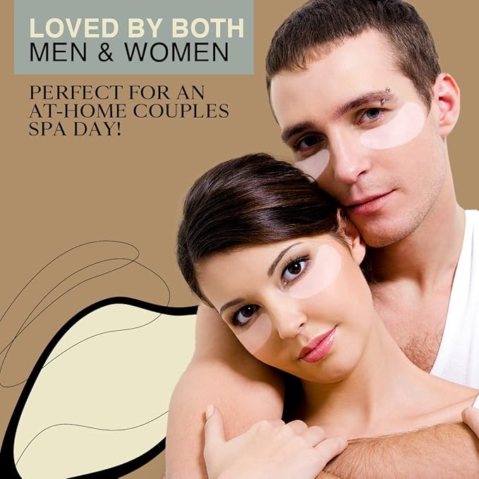 Gemini Under Eye Patches for puffy eyes, dark circles, under eye bags and wrinkles - 5 pairs biocellulose under eye masks for personal care - Certified Vegan