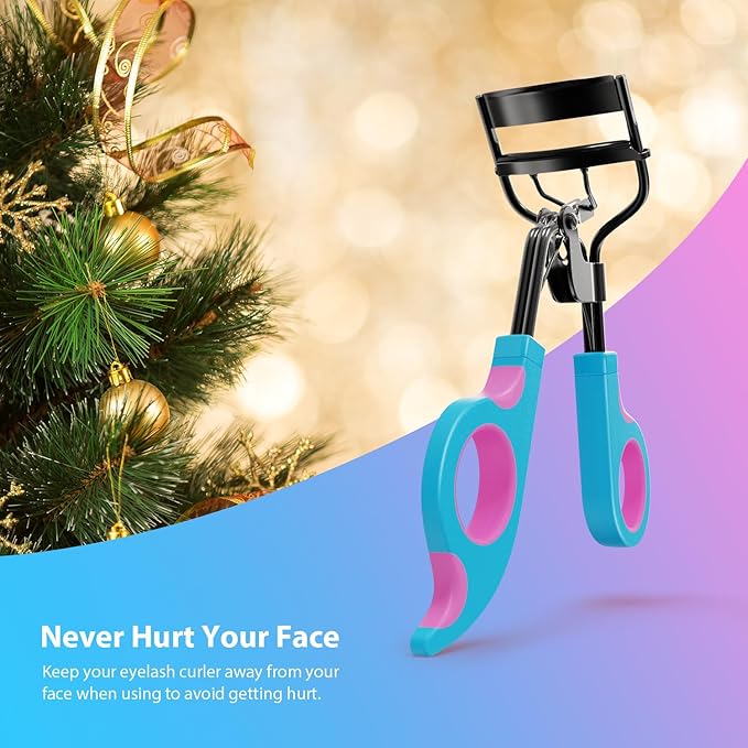 Kaasage Eyelash Curler with Pads, Lash Curler with 5 Extra Silicone Replacement Pads, Achieve Perfect Curls in 5 Seconds