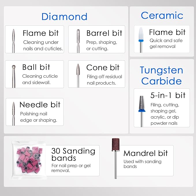 Delanie professional electric nail drill