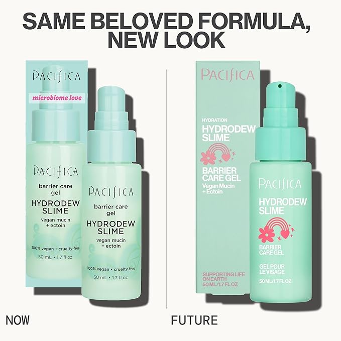 Pacifica Hydrodew Slime Vegan Snail Mucin Barrier Face Moisturizing Gel, Hydrating For Smoothing & Refining Skin, Vegan & Cruelty-Free