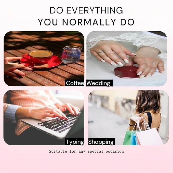 Long Press on Nails Almond Fake Nails with Gold Detail Nude and Burgundy French Manicure Stick on Nail for Women 24pcs