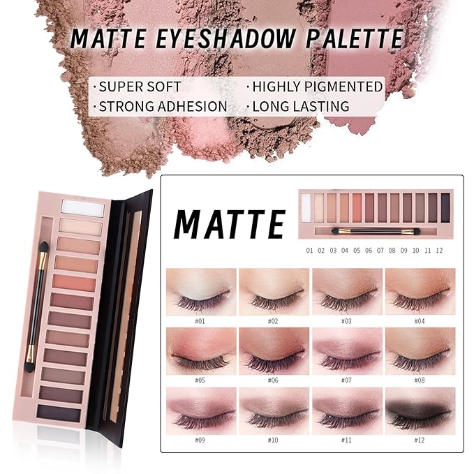 Makeup Kit Set for Women, Makeup Present for Women Teens Girl, Eyeshadow Palette Air Cushion CC Cream Primer Brush Spong Contour Lipstick Eyebrow Soap Mascara Eyeliner C