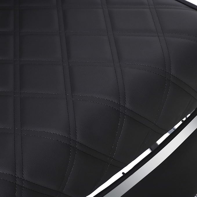 BarberPub Heavy Duty Metal Vintage Barber Chair All Purpose Hydraulic Recline Salon Beauty Spa Shampoo Equipment 3825 (Black with Black Stitches)