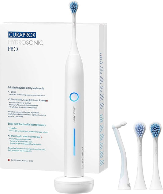 Curaprox Hydrosonic Pro Electric Toothbrush with Charger and Travel Case