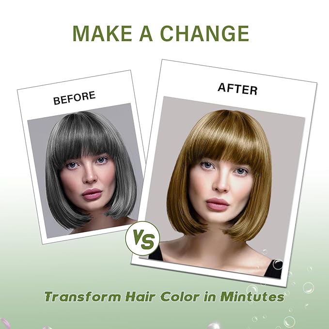 Blonde Hair Dye Shampoo, Hair Color Shampoo for Women Men, Coconut Dye Shampoo, Long Lasting Brown Hair Dye, Colors in Minutes, Champu Para Pintar el Cabello, Easy to Use
