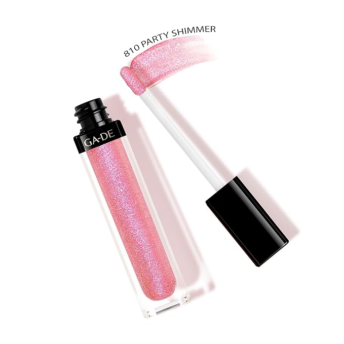 GA-DE Crystal Lights Lip Gloss, 810 - Enriched with Light-Reflecting Crystal Pearls - Smooth Silky, Rich Color - Moisturizes and Adds Shine - 0.2 oz