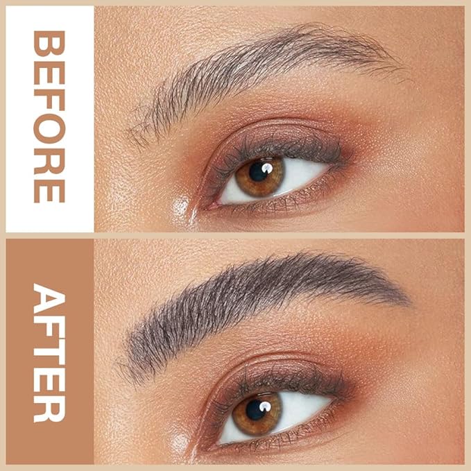 Retractable Eyebrow Pencils for Women, Waterproof Ash Gray Eye Brow Pen Brow Brush for Eye Makeup, Dual-Sided Soft Ultimate Definer Pencils, Fine Tip lapiz de cejas