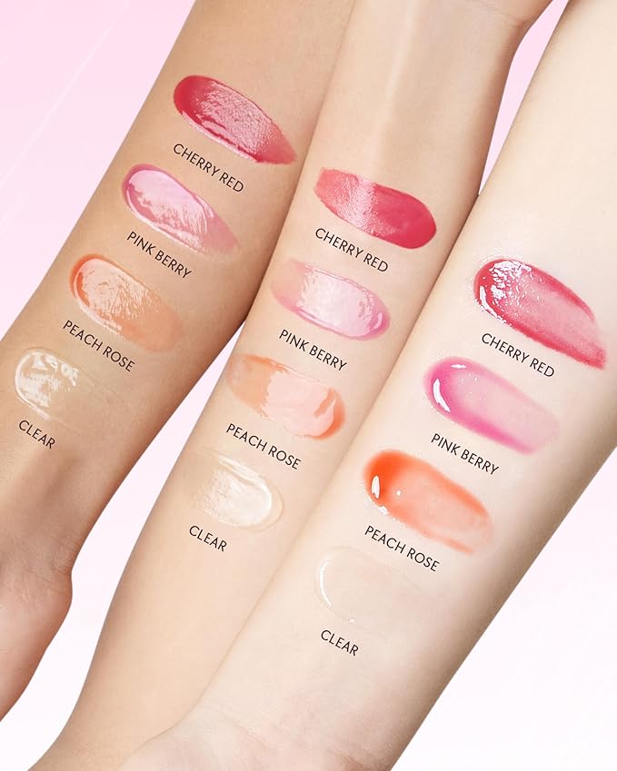 Hydrating Brightening Lip Serum, Smooth Tinted Lip Stain, Plumping Lip Gloss with Polypeptide Squalane, Moisturizing Balms, Brighten Dark Lips, Korean Beauty Makeup (05 Peach Rose)