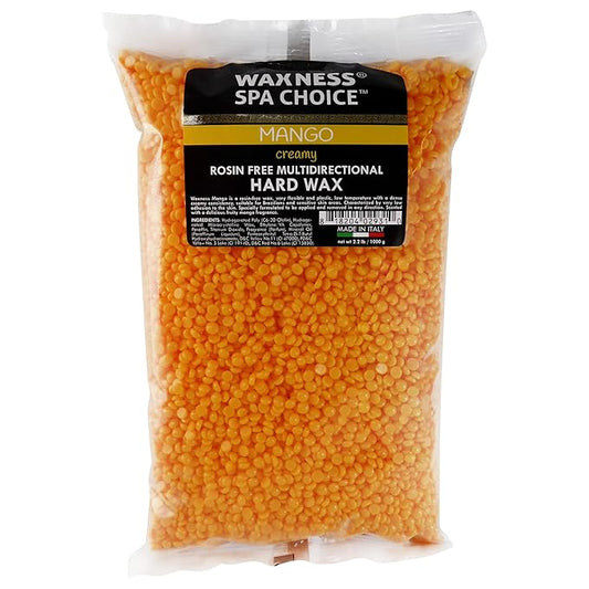 Waxness Spa Choice Rosin Free Multidirectional Hard Wax Mango 2.2 lb / 1 kg