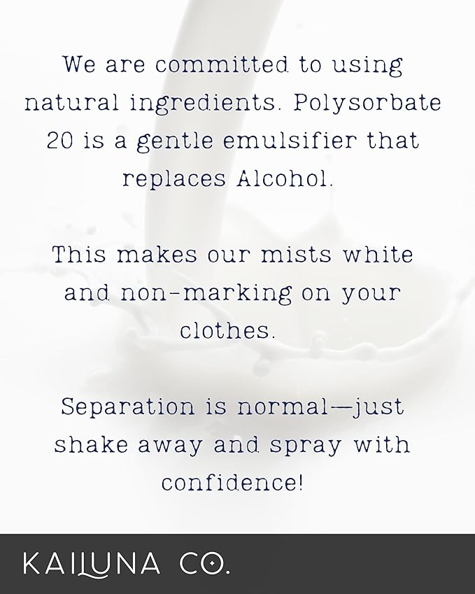 Santal Natural Hair & Body Mist Spray, Pure Essential and Fragrance Oils, Alcohol-Free, Handmade in California, 0.5Fl Oz