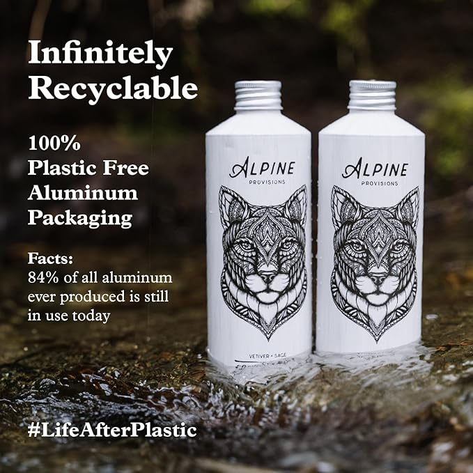 Alpine Provisions Cedar & Sandalwood Organic Conditioner - Natural, Moisturizing, & Strengthening w/Essential Oils, Sunflower oil & Aloe Vera, Vegan, Sulfate - Plant-Based Hair Care - 16.9 FL Oz