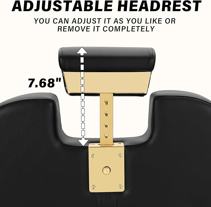 Barber Chair Professional Reclining Salon Chair for Hair Stylist Heavy Duty Hydraulic 360 Degree Swivel, Height Adjustable Spa Beauty Equipment for Barbershop