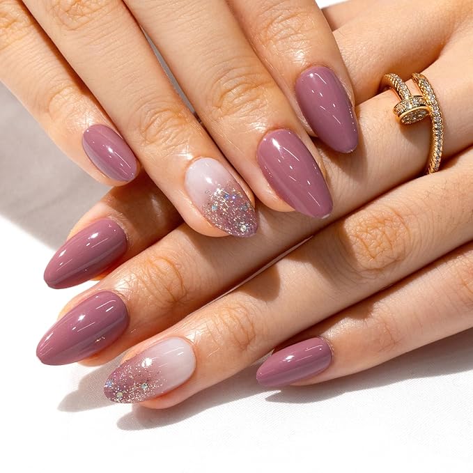 Curvlife Soft Gel Press on Nails with French Tips, Leopard -Print Style Glossy Medium Size Design Full Cover 15 Sizes Gel Nails, Women Reusable Nail Kit with Nail Glue Adhesive Tabs Nail File