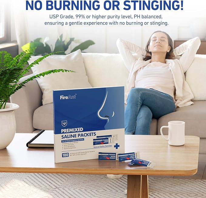 100 Saline Packets and 12 Reusable Saline Pods Refills Set, Compatible with Navage Nasal Care - Includes 100 Count Salt Packets Sinus Rinse + 12 Pack Silicone Salt Pads Refill in Black & White & Blue