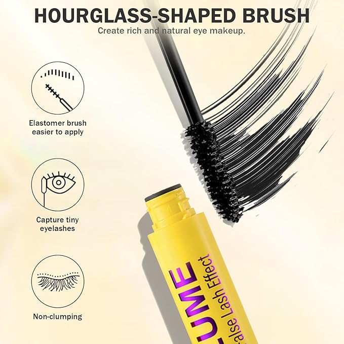 Bubble Mascara,Smudge-Proof,Clump-Proof, Waterproof Formula Creates Thick, Well-Defined Lashes and Enhances The Natural Look, Can be Layered to Boost Curl (2Pcs)