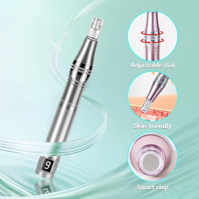 Derma Roller for Skin, 0.25mm Mcroneeding Derma Roller Pen for Face & Scalp, Beauty Pen for Women Men Home Use