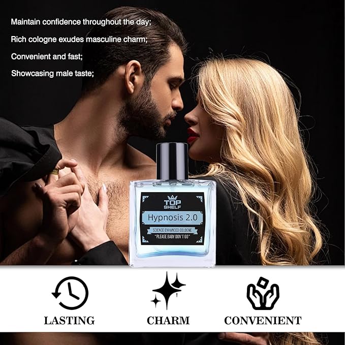 TOP SHELF Cologne for Men (Pheromone-Enhanced) - Perfume Para Hombre, Long Lasting Scent | Natural Herbal Formula | Awaken Raw Instinct, Pheromone Cologne for Men Attract Her
