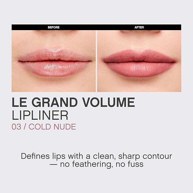 Vivienne Sabó Gel Lipliner Le Grand Volume – Long-Lasting Smudge-Proof Lip Liner & All-Over Lip Color, Creamy Precision Formula, Hydrating & Comfortable Wear, 03 Cool Nude