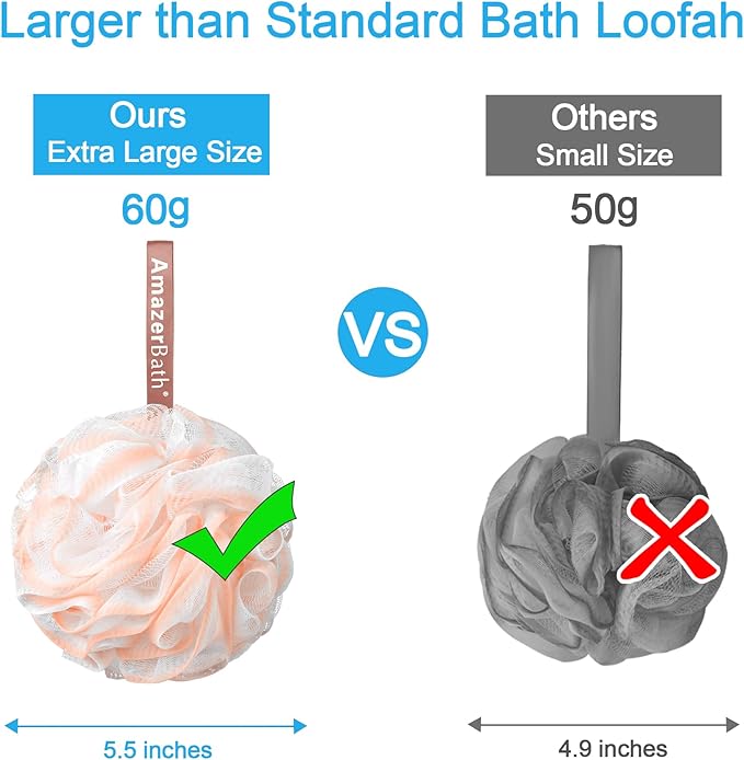 Amazerbath loofah sponge 75g/piece, exfoliating