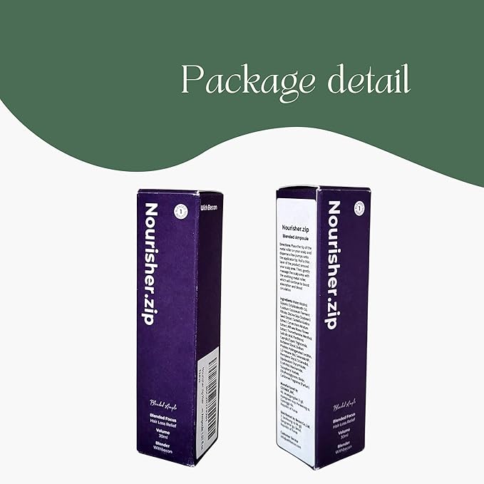 Nourisher.zip Hair Serum Ampoule - Highly Concentrated Scalp Treatment for Hair Growth (1.01 fl oz)