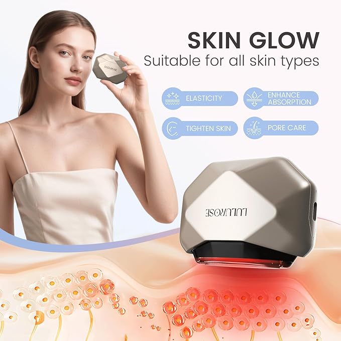 LULUROSE 4-in-1 Facial Massager,Cold Heat Facial Beauty Device for Face Neck Eye Lifting Firming Depuffing,Facial Sculptor Skin Care,at Home or Traveling