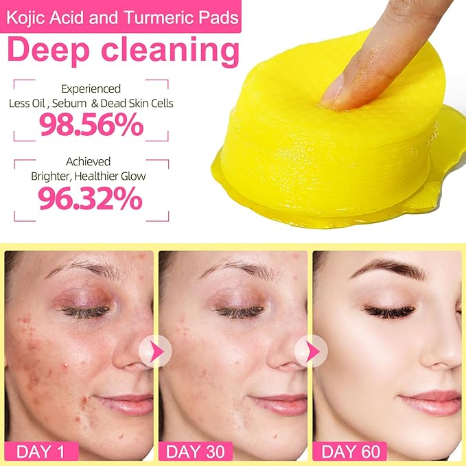 Turmeric kojic acid cleansing pads,