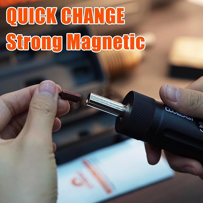 13Pcs Preset Torque Screwdriver with S2 Bits, 1/4” Drive Torque Wrench Screwdriver Set for Maintenance, Tools, Bike Repairing and Mounting, Inch Pound Torque Range 10-70 In-lb