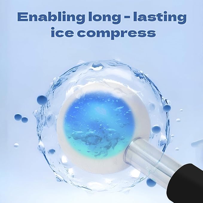 Ice Globes for Face Eyes, Unbreakable Stainless Steel Cool Massagers for Skincare Routines, Multifunctional Cold Roller Cooling Globes for Puffiness, Sagging Skin, Fine Lines Facial Relaxation (Black)