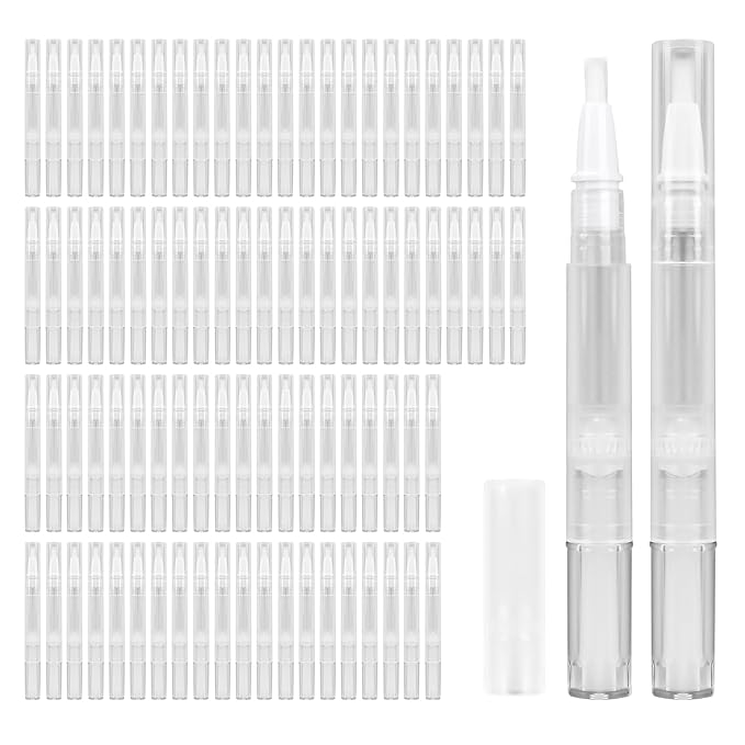 100PCS Empty Cuticle Oil Pen Transparent Twist Pens Lip 3ml