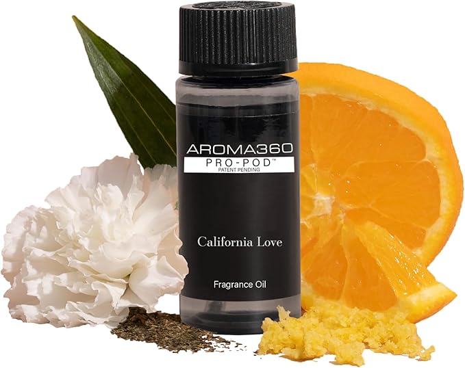 Aroma360 | California Love Pro-Pod Oil Blend | Luxury Hotel Inspired Diffuser Oil | Aromatherapy Scent Diffuser Oil | Green Tea, Lemongrass and Lily 1.7 fl oz, 50 mL
