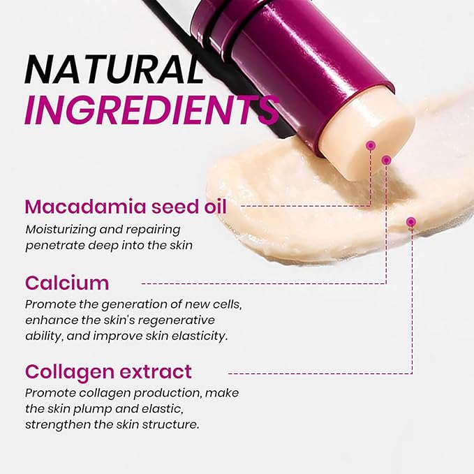 Calcium Multi Balm Stick, Calcium Volume Multi Balm, Moisturizer Stick, Korean Skin Care, Under Eye Cream for Dark Circles & Wrinkles, Hydrating, Firming Skin, Suitable for Eyes, Neck, Face (1)