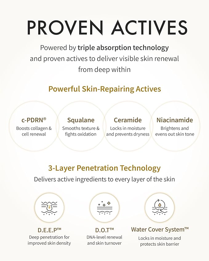 REJURAN® Dual Effect Ampoule, DOT DUAL c-PDRN® - Salmon DNA Face Serum for Deep Rejuvenation, Wrinkle Care, Firming, Skin Elasticity with Visible Anti-Aging Results. Korean Skincare (1.01 fl oz)