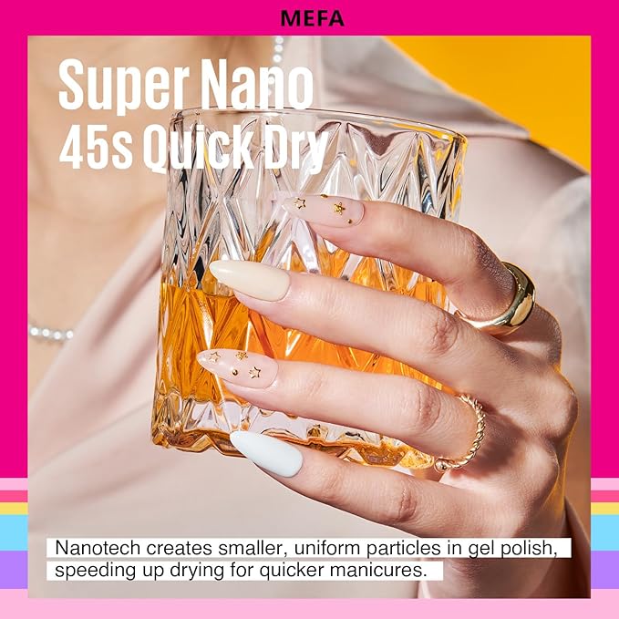 MEFA 35 Pcs Gel Nail Polish Set, 32 Colors All Seasons Collection Gel Nail Polish Blue Red Pink Nail Art Manicure DIY Salon Home Halloween Decoration Beginners Gifts for Women