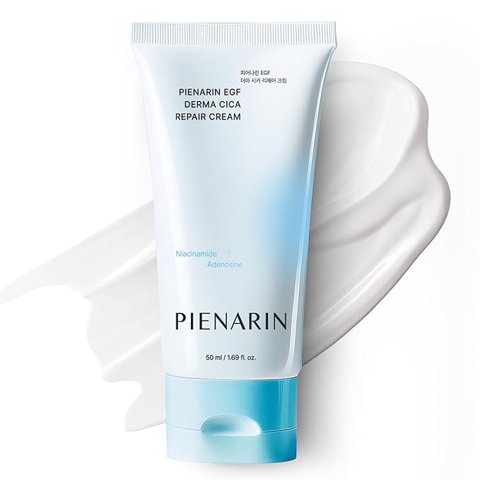 PIENARIN EGF Derma Cica Repair Cream, EGF Facial Moisturizer for Sensitive Skin, Redness & Barrier Repair | Korean Facial Moisturizer for Dry, Irritated Skin (1.69oz / 50ml)