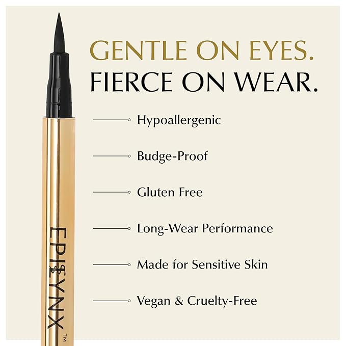 EPILYNX Waterproof Eyeliner - Smudge-Proof Liquid Eyeliner Pen with Precision Tip for Smooth, Long-Lasting Application - Vegan, Hypoallergenic & Gluten-Free Eye Liner - 5 Shades 2mL each Gift Set