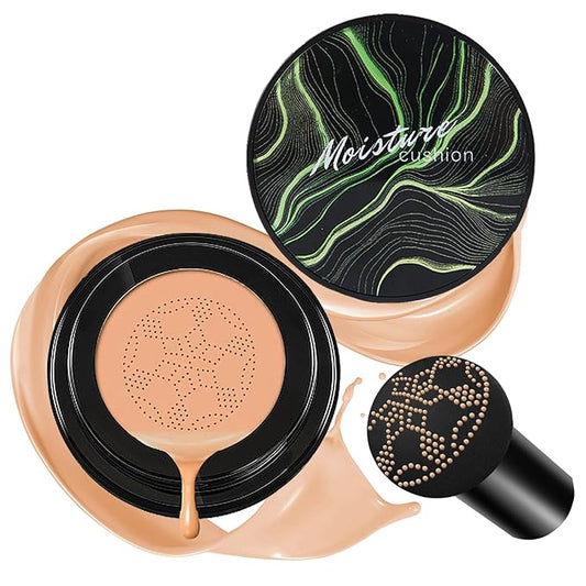 CAHIUYOA Mushroom Head Air Cushion CC Cream BB Cream Mushroom Head Foundation Full Coverage Foundation Makeup Long Lasting Moisturize Matte Concealer - 03 Medium