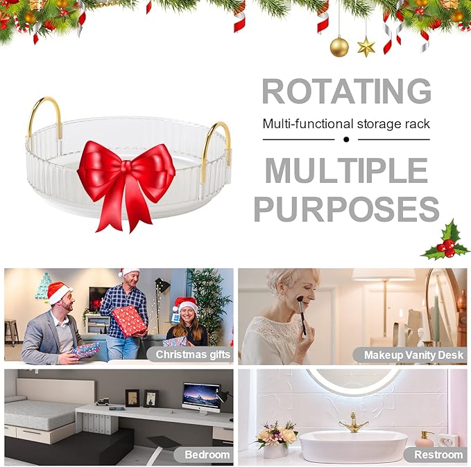 360? rotating makeup organizer, bathroom