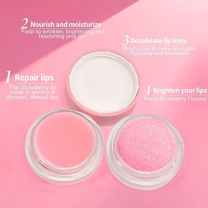 kukubird Lip Mask Overnight Hydrating Lip Lips-Strawberry