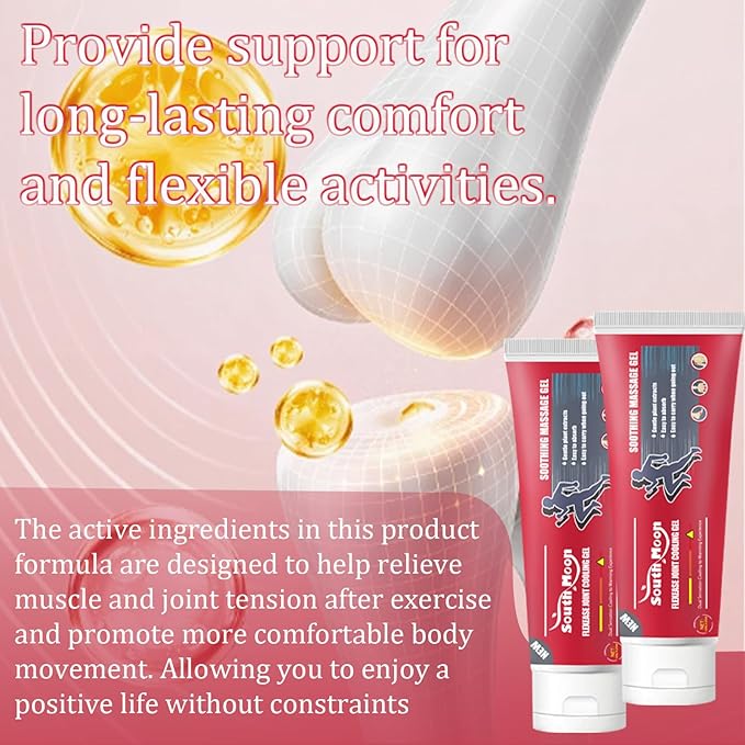 Joint & Muscle Relief Gel – Soothing Massage Cream with Turmeric, Peppermint & Emu Oil – Fast-Absorbing, Non-Greasy Formula for Knees, Back, Neck & Hands – 4.23 oz (2pcs)