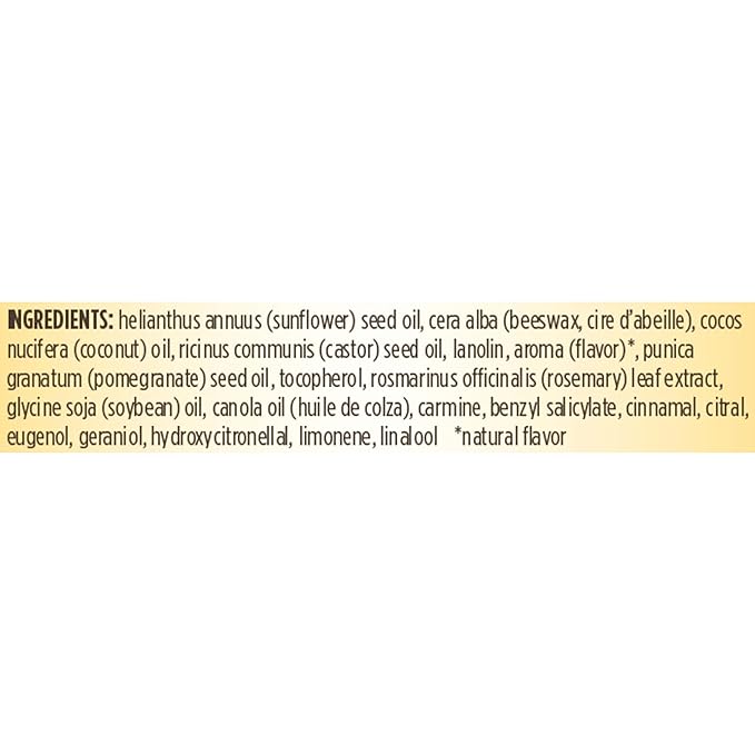 Burt's Bees Lip Balm - Pomegranate, Lip Moisturizer With Responsibly Sourced Beeswax, Tint-Free, Natural Origin Conditioning Treatment, 4 Tubes, 0.15 oz.