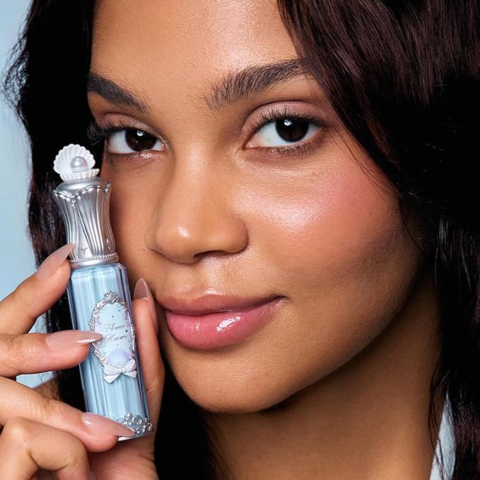 Flower Knows Shell's Jewel Nourishing Lip Glaze,Hydrating Lip Gloss with Hyaluronic,Moisturizing Plumping Oil,Non-Sticky Formula,0.16 fl.oz(P04 Seafoam Glow)