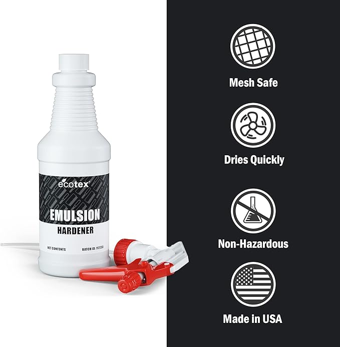 Ecotex® Emulsion Hardener for Screen Printing (Quart - 32oz.) – Enhances Stencil Durability Against Water-Based and Discharge Inks - Screen Print Direct®