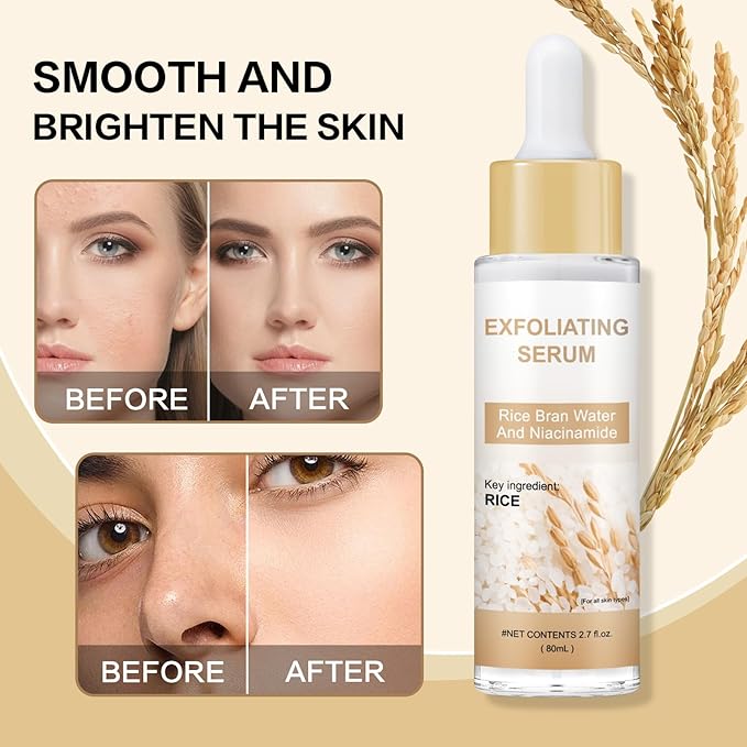 Peel Shot Glow Rice Ampoule Duo – Peel Shot Serums with White & Black Rice Extract, BHA, Niacinamide & Hyaluronic Acid – Exfoliating, Brightening, Moisturizing, Blackhead Remover & Pore Refining