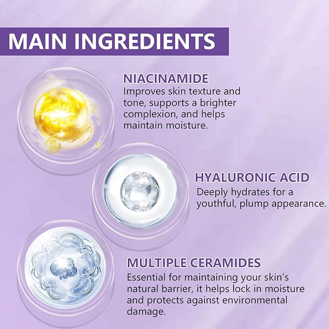 ABOTE 5% Niacinamide Serum for Face with 1% Ceramide Complex | 1% Snail Secretion Filtrate | 1% Hyaluronic Acid Deep Moisturizing Restore Skin Barrier & Skin Tone (3Pack-Each 0.507 fl.oz | 15ml)