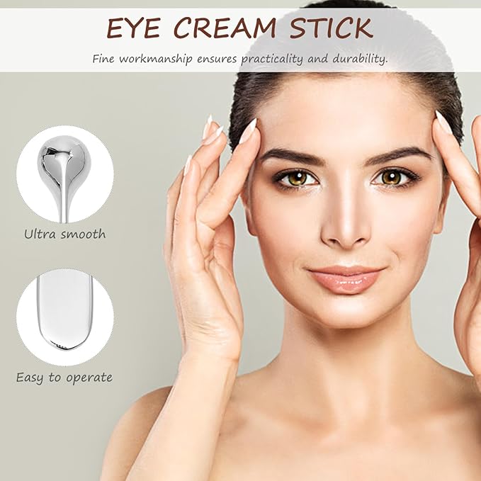 Lurrose 3pcs Eye Cream Applicator Roller Wand Stick Facial Lotion Face Cream Scoop Makeup Spatula Skincare Make Up Tool