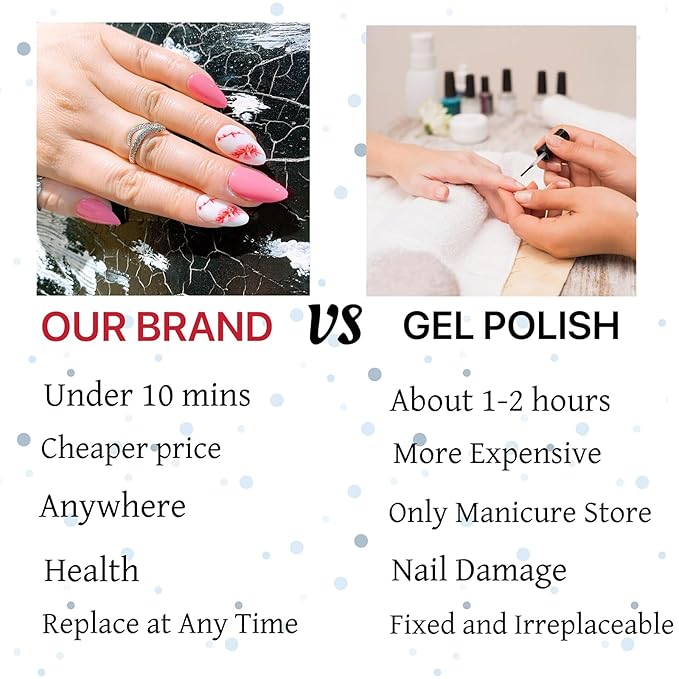 Press on Nails Almond Short Pink Flower False Nails with 3 D Gold Glitter Designs Pink Full Cover Removable Glossy Acrylic Glue on Nails Natural Stick on Nails for Women 24 Pcs