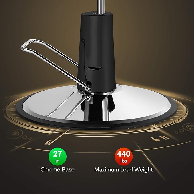 Artist hand Barber Chairs for Barbershop Heavy Duty Barber Chair Reclining with Headrest, 360 Degree Swivel Salon Chair for Hair Stylists, Tattoo Artists, Cosmetologists, Red and Brown