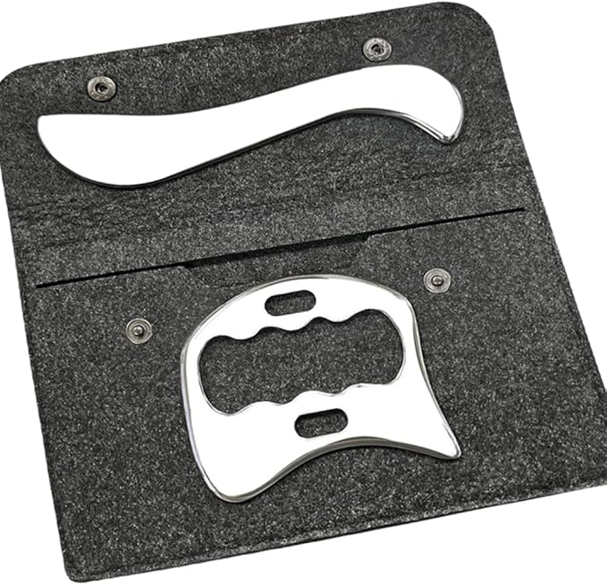 Stainless Steel Gua Sha Scraping Massage Tool-Muscle Scraper - Soft Tissue Mobilization,Physical Therapy for Back, Legs, Arms (2 PCS)