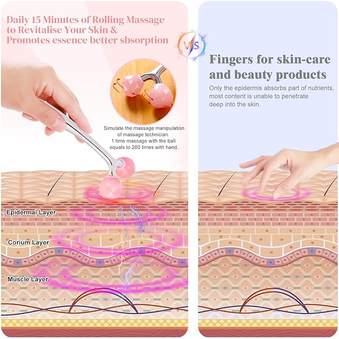 Face Roller for Wrinkles and Lifting, 3D Pure Jade Roller Diamond-Shaped for Women Men Skin Care Guasha Scraping Facial Massager Tool for Jawline V- Shape & Puffy Eyes & Lymphatic Drainage